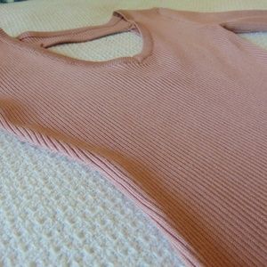 Elegant  Mauve Midi-Dress